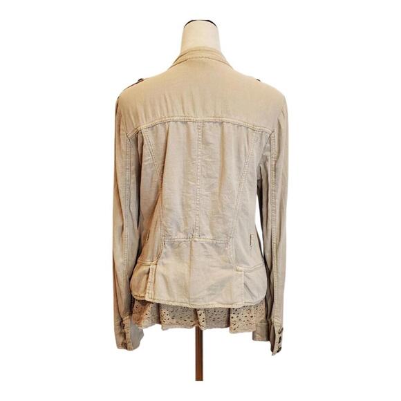 Free People - Tan Utility Jacket - Size Medium - Picture 7 of 9